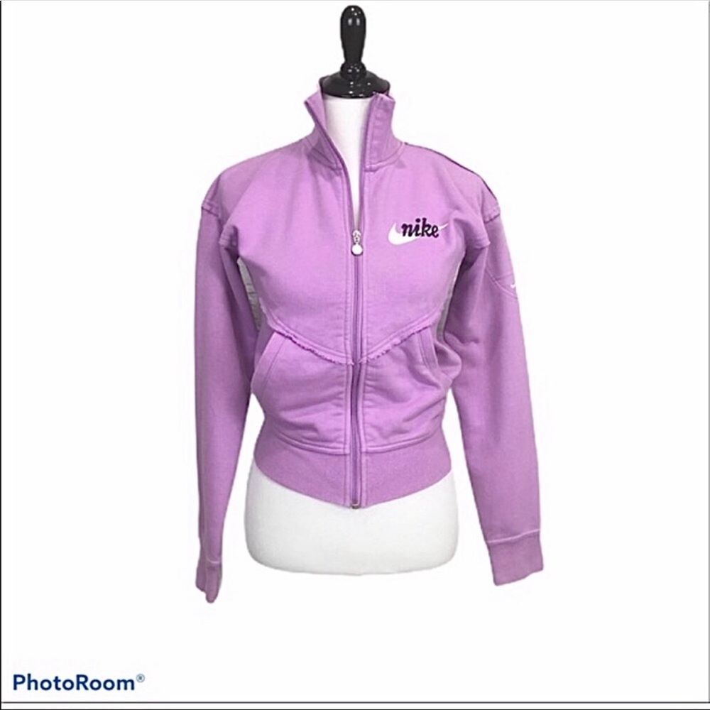 Nike full zip high collar pocketed cotton jacket